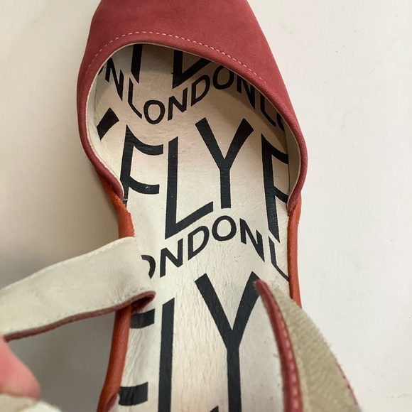 FLY LONDON Rust 'Piat' Platform Wedge Sandals Size 39 - Picture 8 of 13